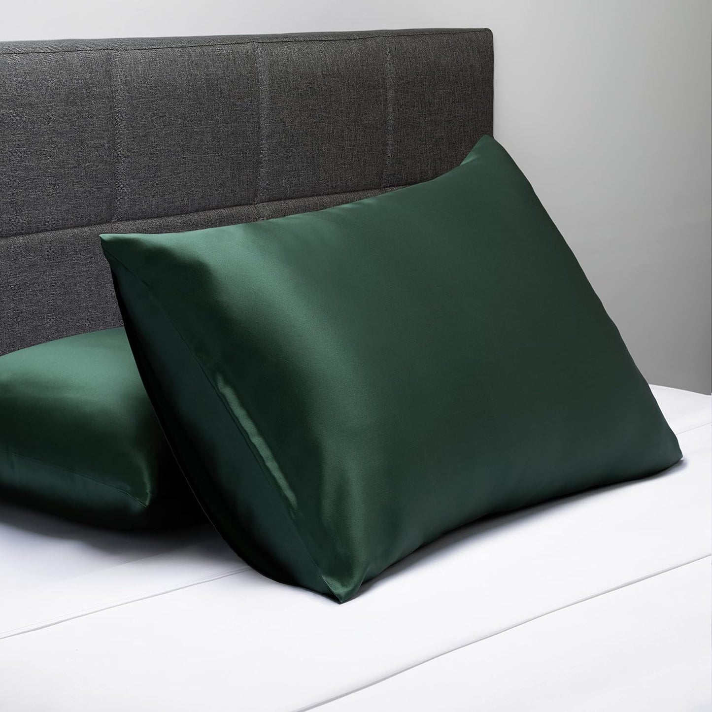 Fishers Finery 25mm 100% Pure Mulberry Silk Pillowcase (Dark Green Standard)