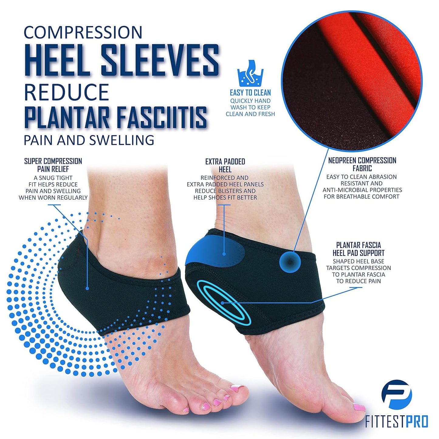 Plantar Fasciitis Foot Pain Relief 14-Piece Kit – Premium Planter Fasciitis Support, Gel Heel Spur & Therapy Wraps, Compression Socks, Foot Sleeves, Arch Supports, Heel Cushion Inserts & Heel Grips