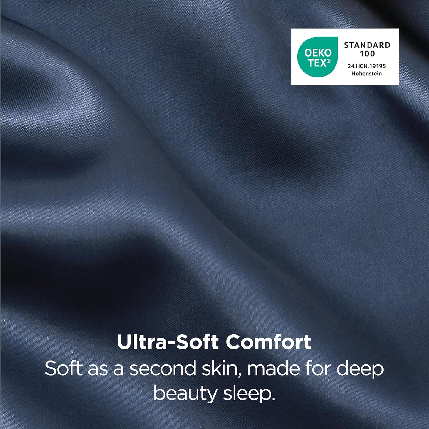 Bedsure King Size Satin Pillowcase Set of 2 - Vintage Indigo Silky Pillow Cases for Hair and Skin with Envelope Closure, Similar to Silk Pillow Cases, Gifts for Women Men, 20x36 Inches, 2pcs