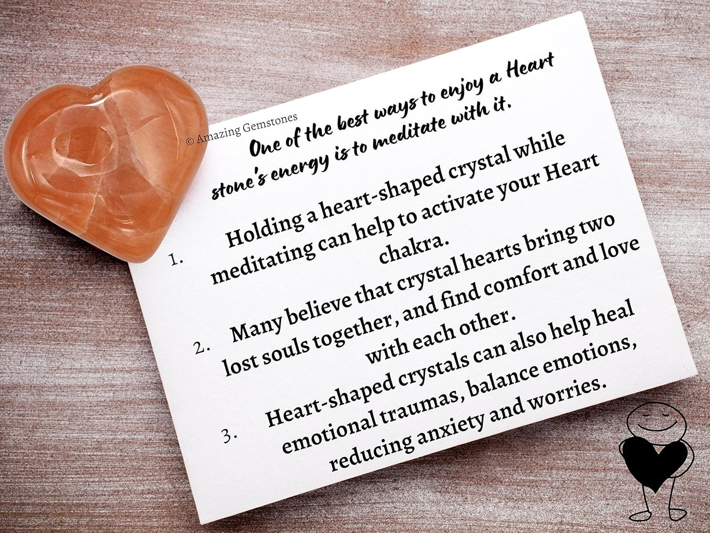 Amazing Gemstone Red Aventurine Crystal Heart Palm Stone - Pocket Massage Worry Stone for Natural Body Chakra Balancing, Reiki Healing and Crystal Grid