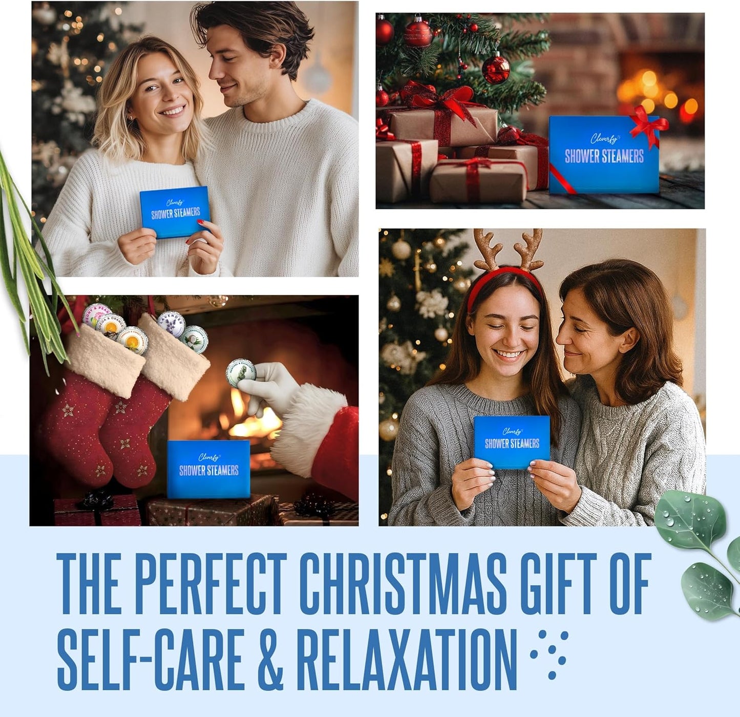 Cleverfy Shower Steamers Aromatherapy – Stocking Stuffers for Women, Teens and Wife – Christmas Gifts for Women and Teen Girls – White Elephant Gifts for Adults – 6 Tablets