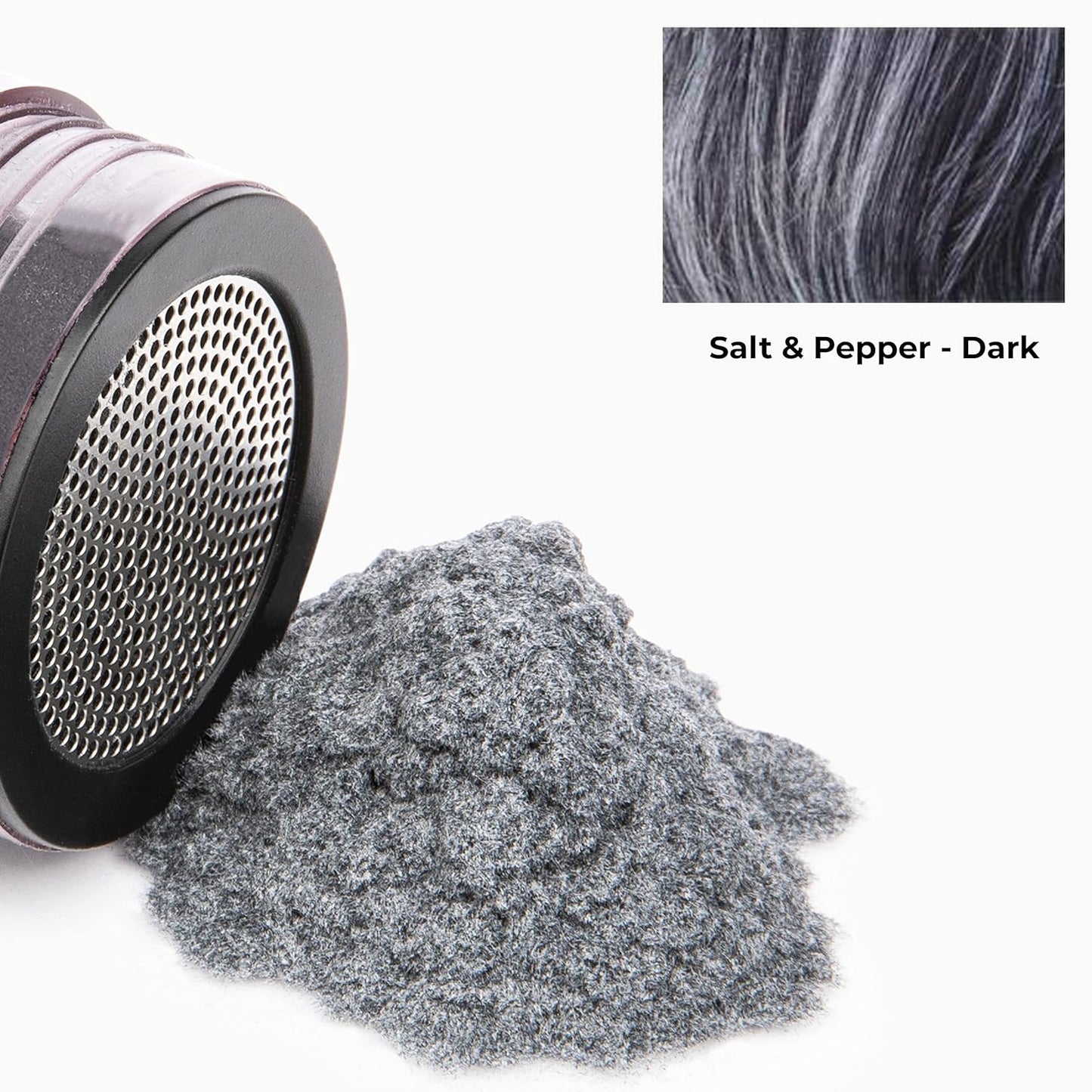 Trial Size - Eliminate Bald Spot and Thinning Hair Instantly. Make Thin Hair Look 10X Fuller. All-Natural Hair Thickening Fiber. Salt & Pepper - Dark