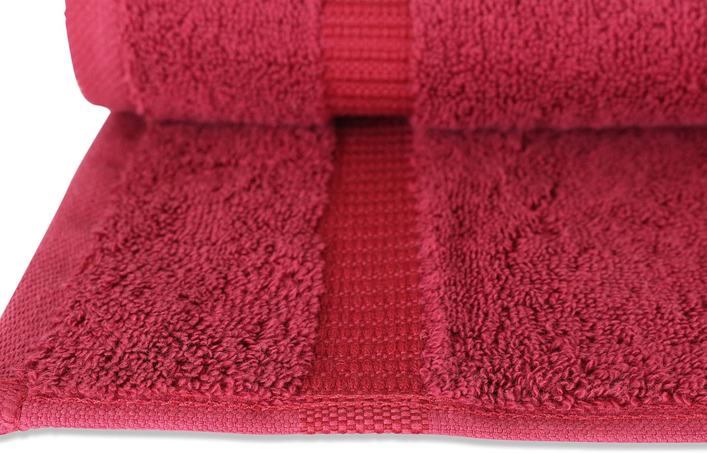 SALBAKOS 100% Turkish Cotton Hand Towel Set of 6 16x30 inch | Heirloom Quality | Hotel & Spa Collection | Ultra Soft, Super Absorbent, Long Lasting Hand Towels | Made in Turkey (Wine, 6 Hand Towels)