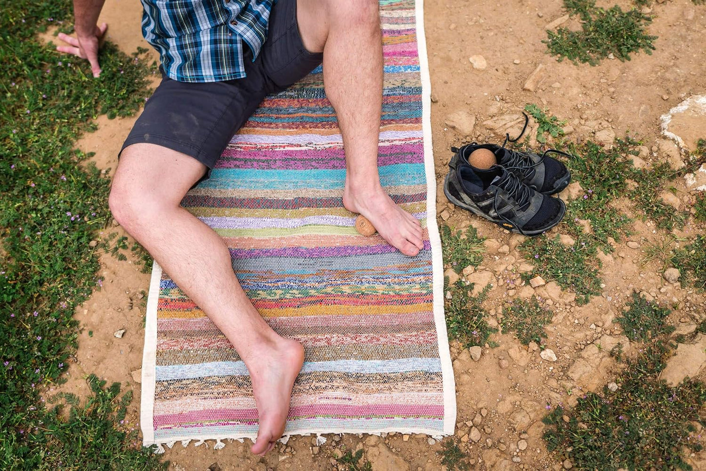 Travel Cork Massage Ball | Lightweight, Sustainable Alternative to Lacrosse Ball for Muscle Pain Relief (1.9 Inch (Pack of 2), Sanded Cork)