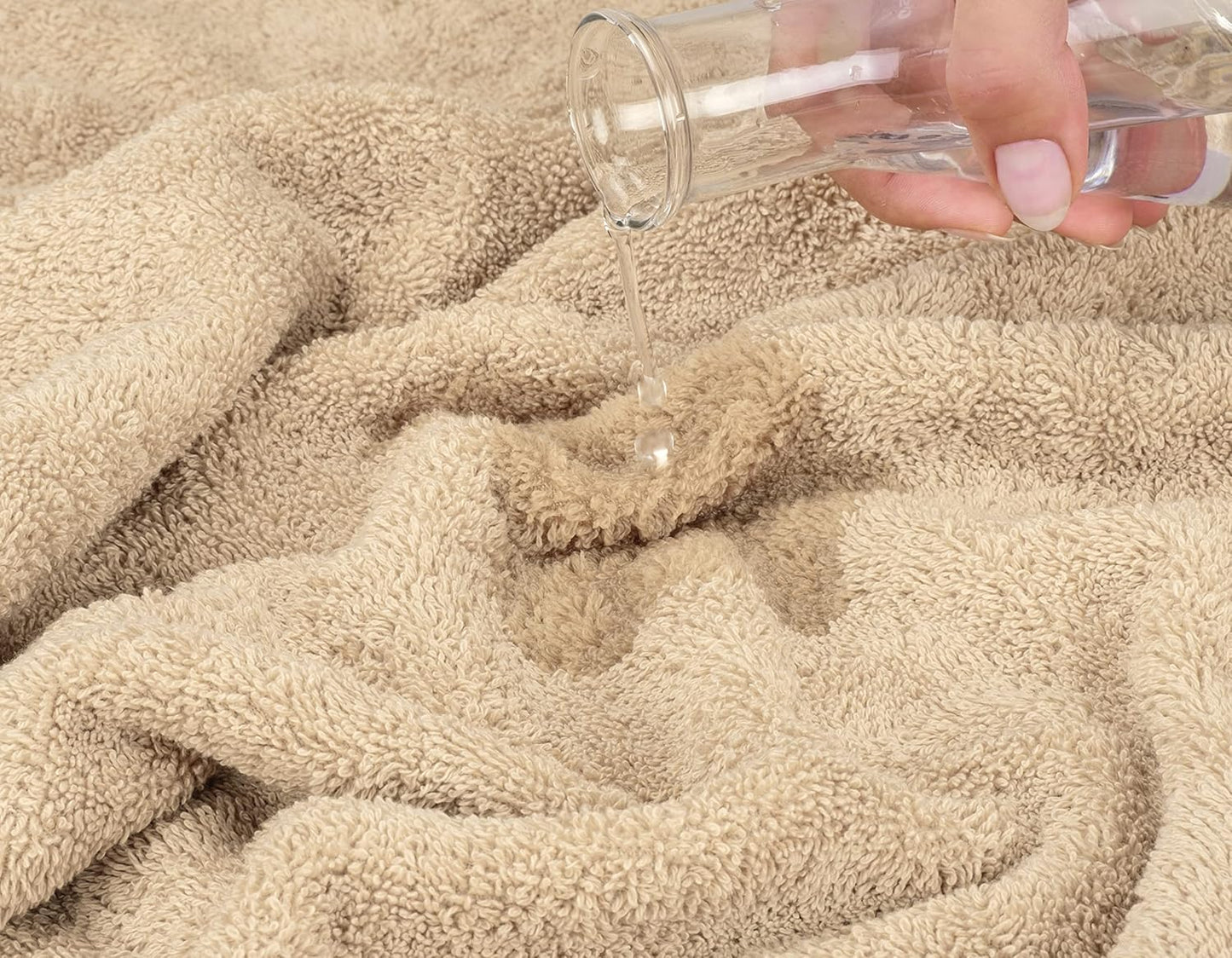 American Soft Linen Luxury Washcloths for Bathroom, 600 GSM 100% Cotton 4 Piece Turkish Wash Cloth Set, 13x13 in Soft Rags for Body and Face, Beige Washcloths