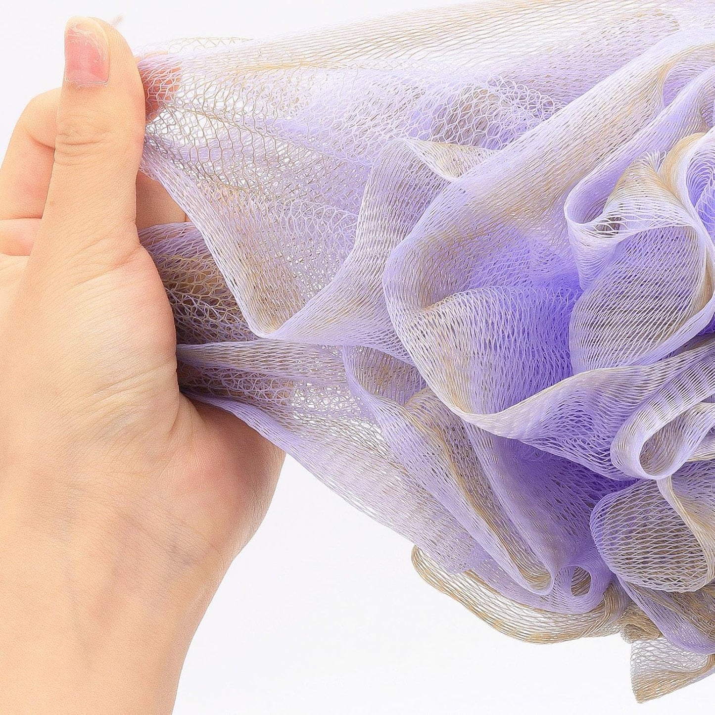 Tbestmax 4 Pack Bath Sponge Pouf Shower Loofah Body Scrubber Exfoliator, 60g/Piece - 4 Colors