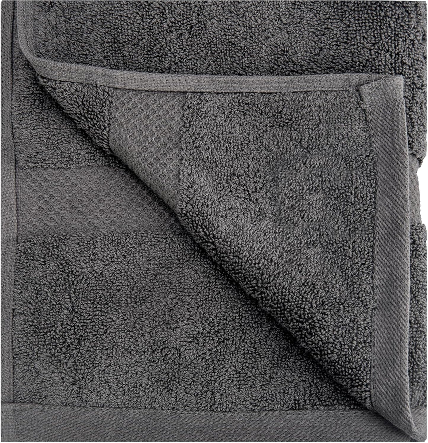 HERCULEAN Bath Sheet 30 x 60 Pack of 4 | 450 GSM Quick Dry and Highly Absorbent | 100% Cotton Terry Towels for Bathroom - Perfect for Shower - Pool and Spa - Luxury Soft Towels - Light Grey