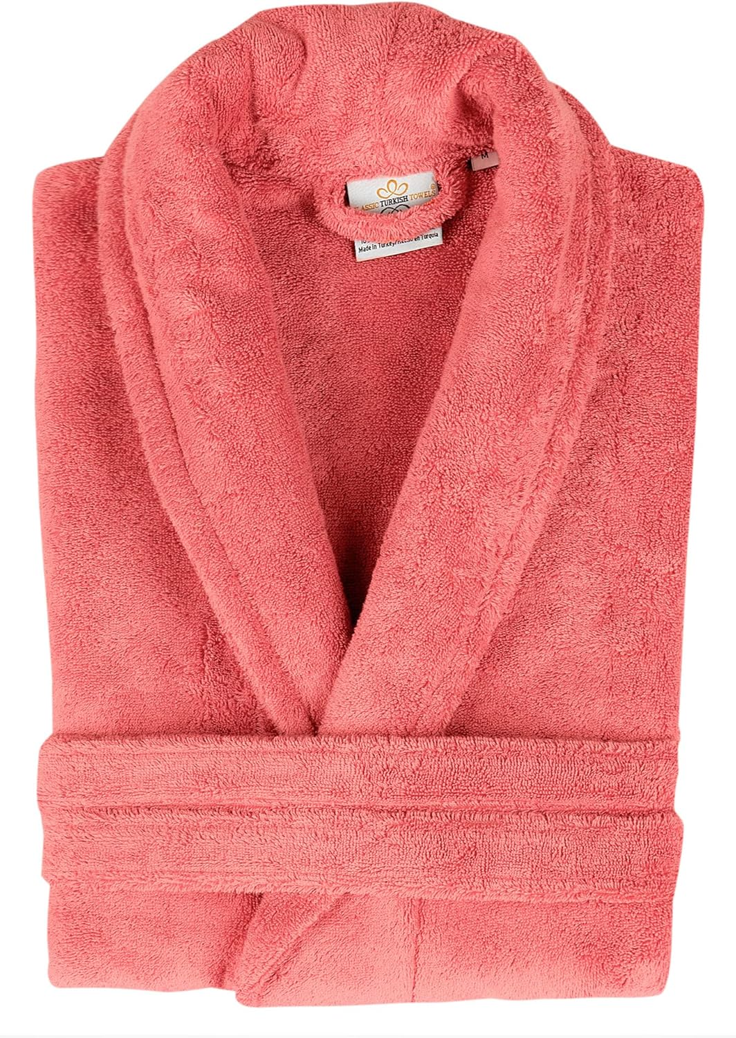 Classic Turkish Towels CTT Premium 100% Turkish Cotton Terry Cloth Bath Robe for Women & Men, Soft & Plush Long Unisex Robe