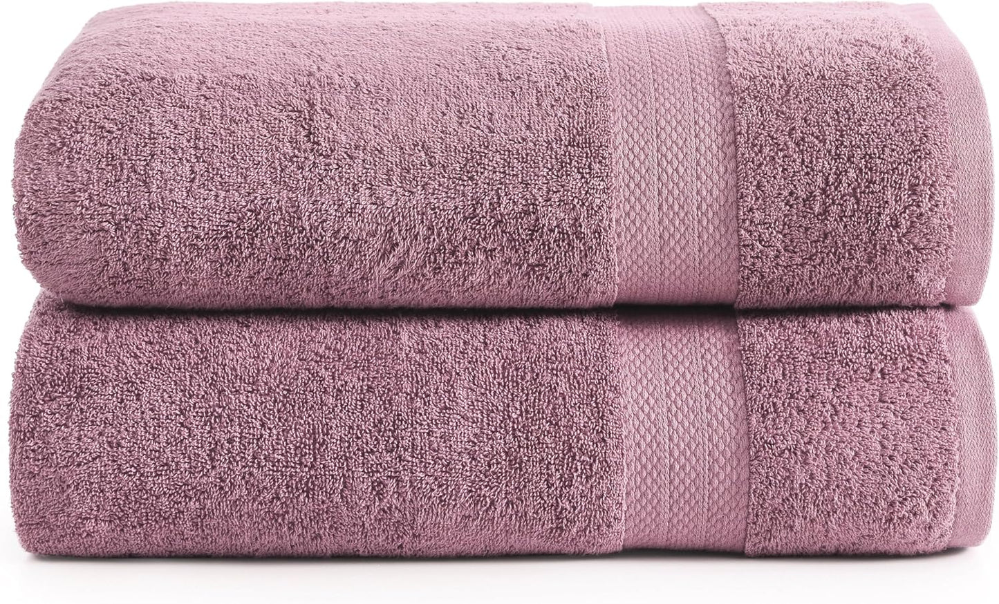 LANE LINEN 100% Cotton Bath Sheets 2 Pack (35"x66") - Ring Spun Cotton Extra Large Bath Towels Set - Quick Dry, Soft & Absorbent Oversized Towel Set - Holds Well After Multiple Washes - Wishful Mauve