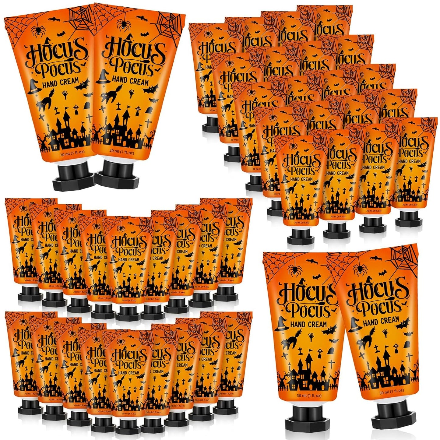48 Sets Halloween Hand Cream Gifts Bulk Halloween Party Supplies Favors Hand Cream Travel Lotions Size Bulk with Ghost Spiderweb Skull for Birthday Christmas Holiday Party Guest Gifts