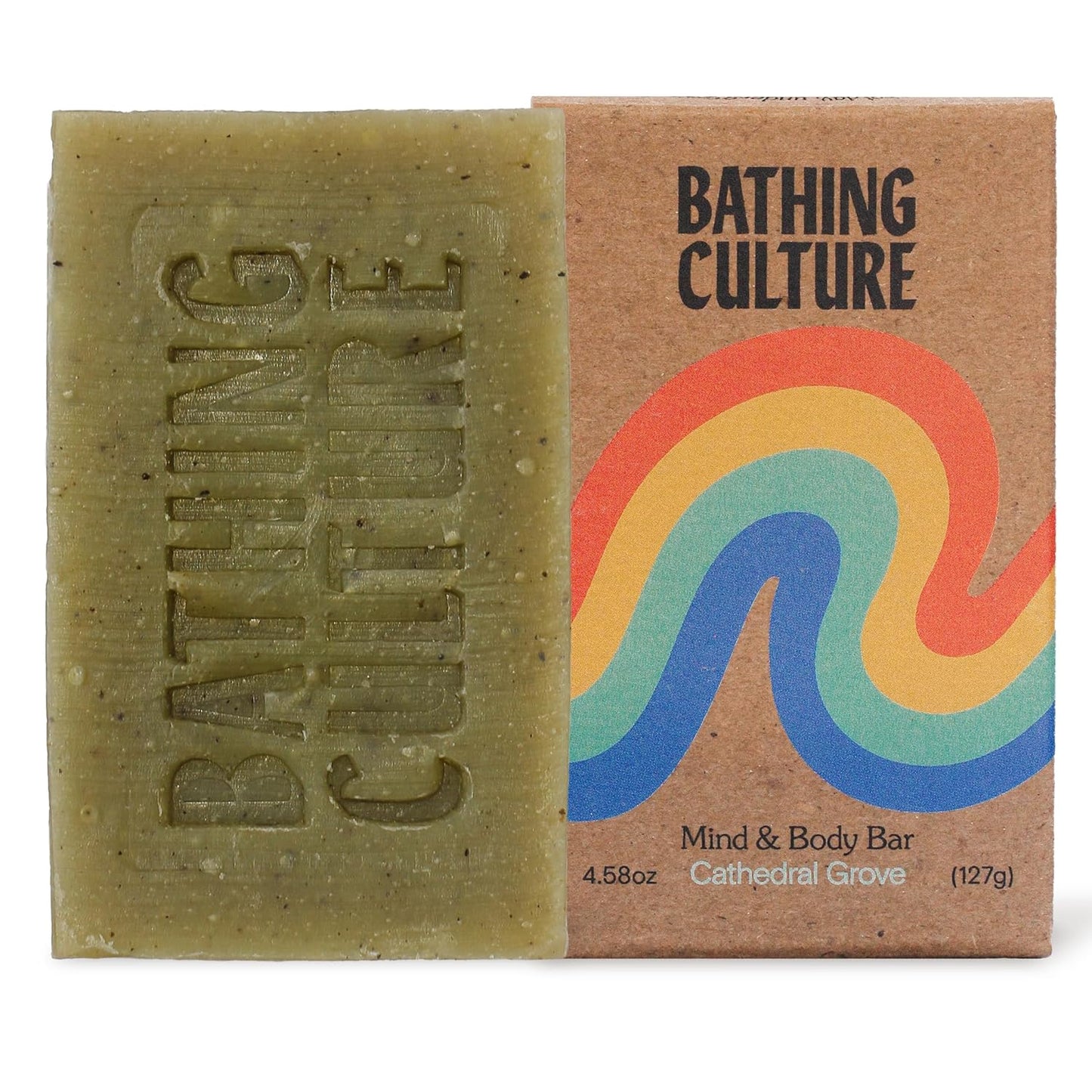 Bathing Culture, Natural Organic Soap Bar for Body, Exfoliating Bar Soap, Infused with Chlorella, Comfrey Root & Aloe, Natural, Biodegradable, Sustainable, Vegan Personal Care, 4.58 oz, 127 g