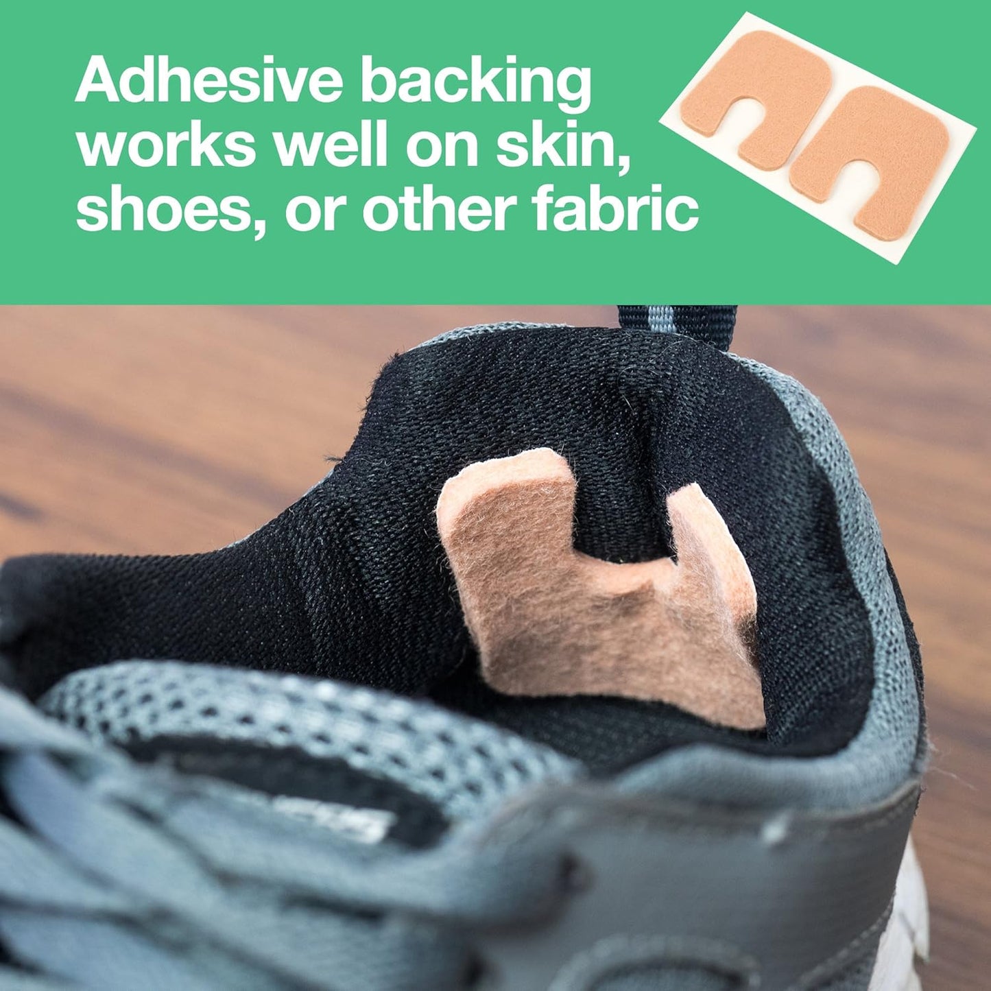 ZenToes Callus Pads | U-Shaped Design Moleskin Blister Pads | Self-Stick Adhesive Felt All Day Comfort Cushions for Calluses and Corns | Reduce Pressure and Friction | 48 Count (Beige)