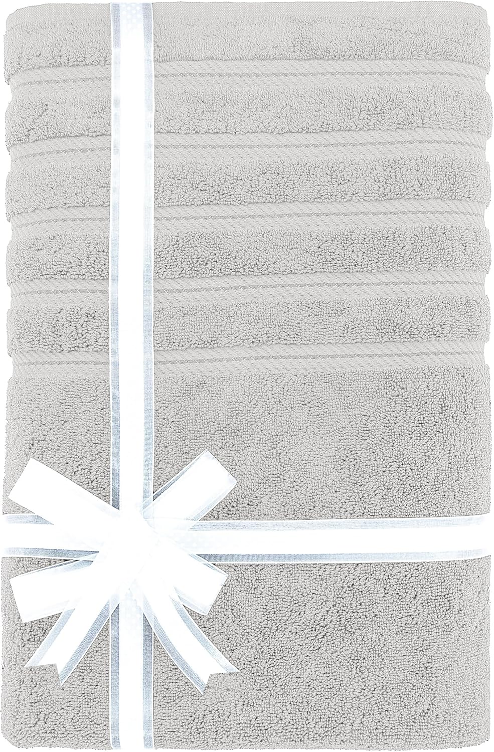 American Soft Linen 35x70 Jumbo Large Bath Towels, 600 GSM 100% Cotton Turkish Bath Sheet, Oversized Luxury Bath Towels for Bathroom Beach and Pool, Silver Grey