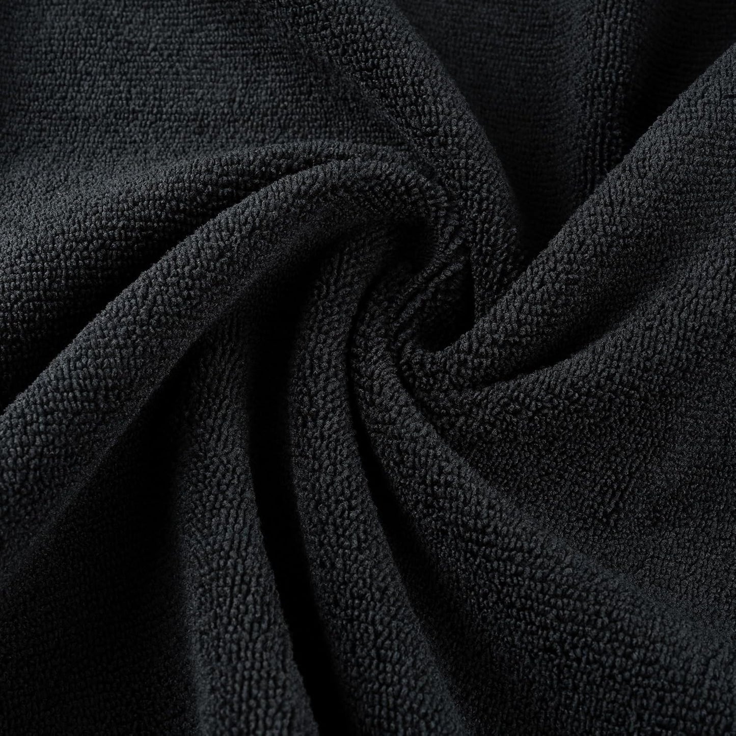 New Microfiber Hair Drying Salon Towels, Quick Dry, Lint Free, 2 Pack (Black)