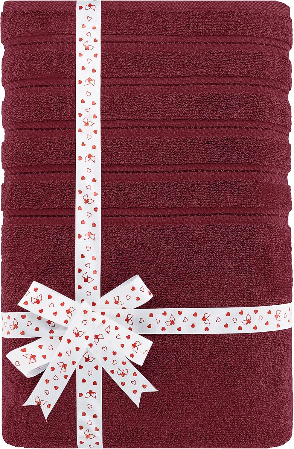 American Soft Linen 35x70 Jumbo Large Bath Towels, 600 GSM 100% Cotton Turkish Bath Sheet, Oversized Luxury Bath Towels for Bathroom Beach and Pool, Bordeaux