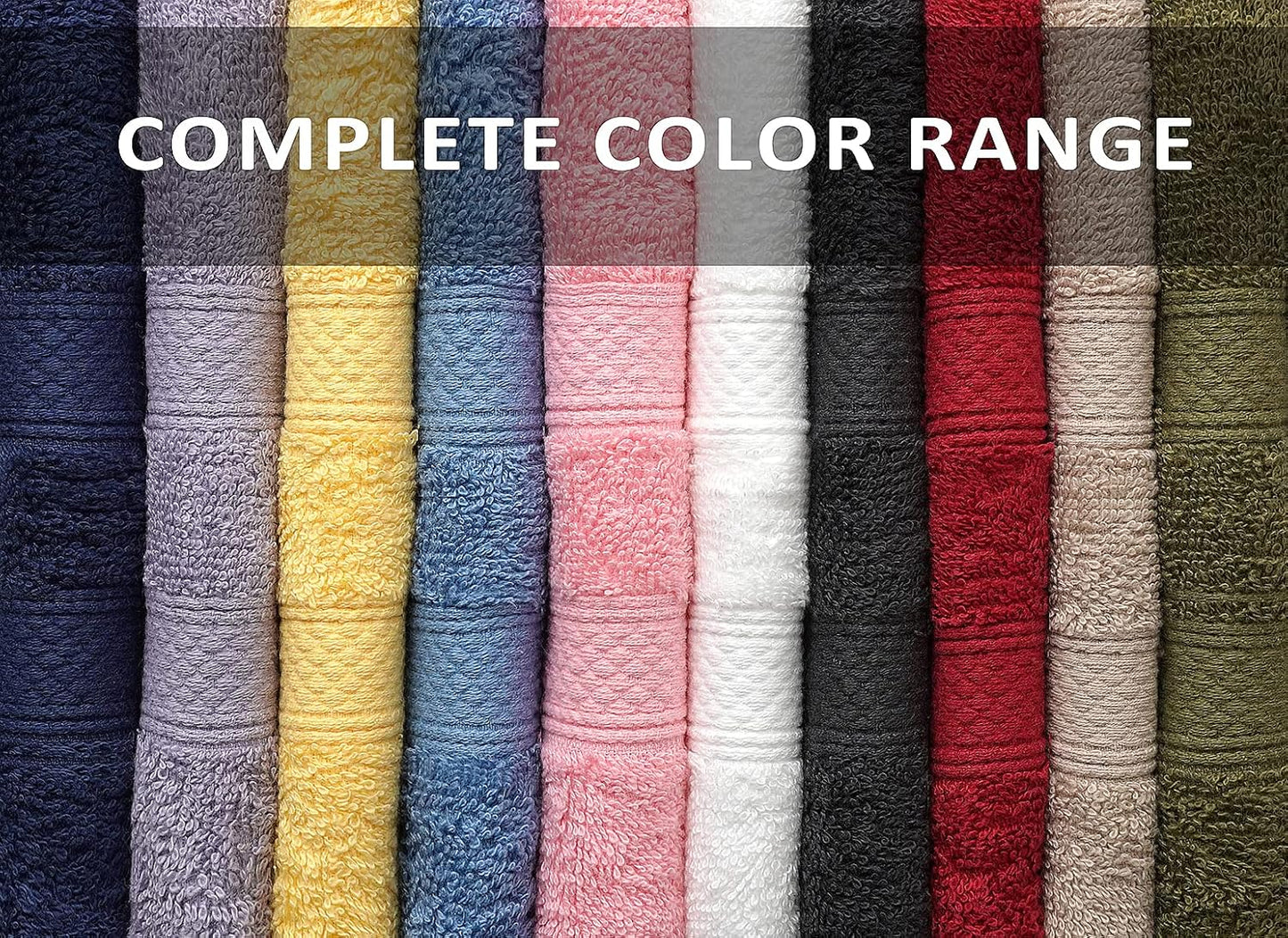 ZUPERIA Classic Hand Towels Pack of 10 (16 x 28 Inches) 100% Ring Spun Cotton Light Weight & Super Absorbent, Fast Drying Towels for use in Bathroom, Hotels, Travel and Spa (Assorted Multicolor)