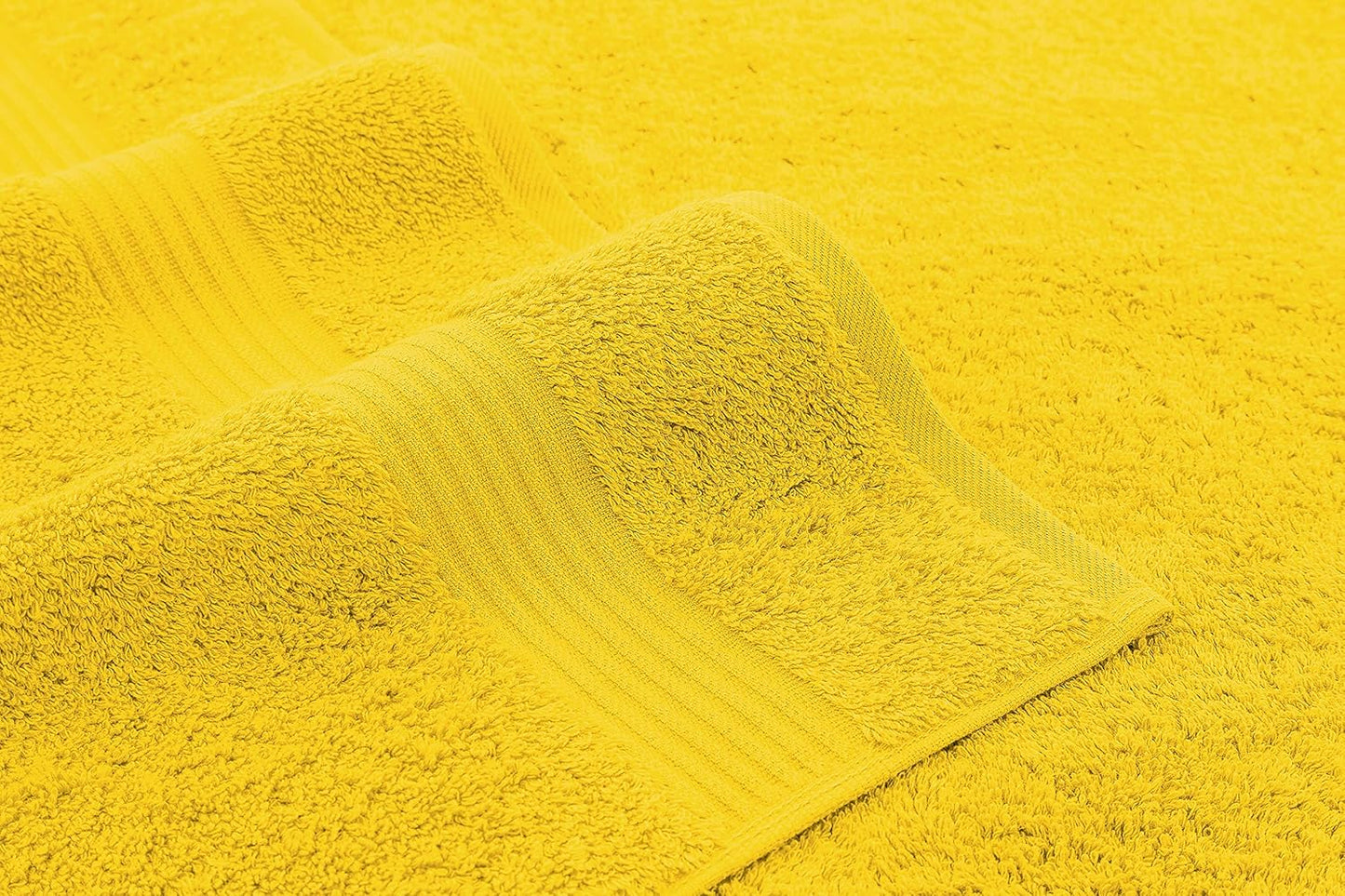 American Veteran Towel, Hand Towels for Bathroom Set of 4, 100% Cotton Turkish Hand Towel Sets, Soft Hand Face Towels, Yellow Hand Towels