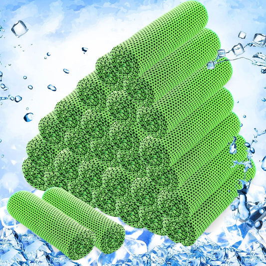 Hosuly 30 Pack Cooling Towels, 40"x12" Ice Breathable Soft Chilly Sweat Rag Microfiber Workout Rags for Gym Cooling Towels for Neck and Face for Yoga Golf Sport Running