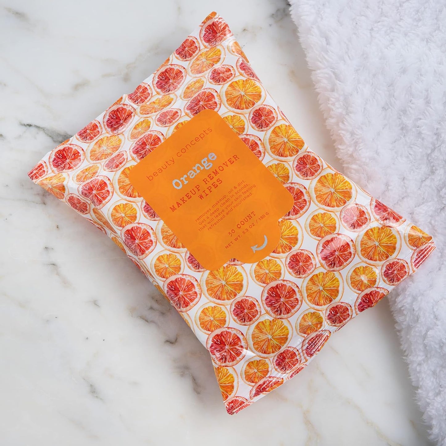 Beauty Concepts Facial Wipe Set - Packs of Face Wipes, Makeup Removing Wipes, Pomegranate, Citrus, Pineapple, and Orange Face
