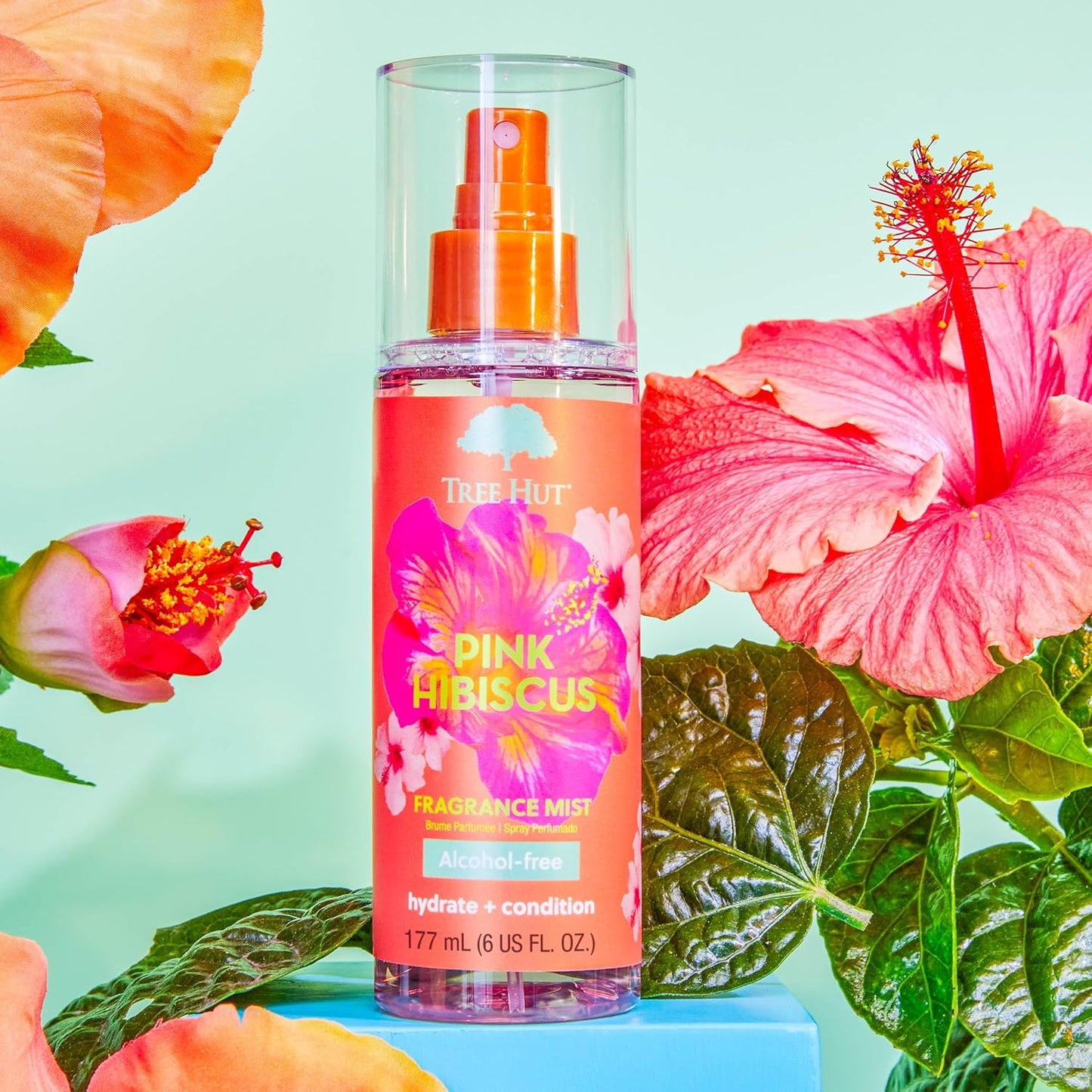 Tree Hut Pink Hibiscus Fragrance Mist | Spritz On for a Refreshed Feel or Layer with Your Favorite Scents | Versatile Body Spray | 6 fl oz.