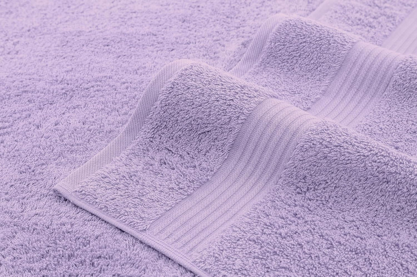 American Veteran Towel, 100% Cotton Turkish Bath Towels for Bathroom 4 Pack, 27x54 Extra Large Premium Soft Drying Bathroom Towels, Lilac