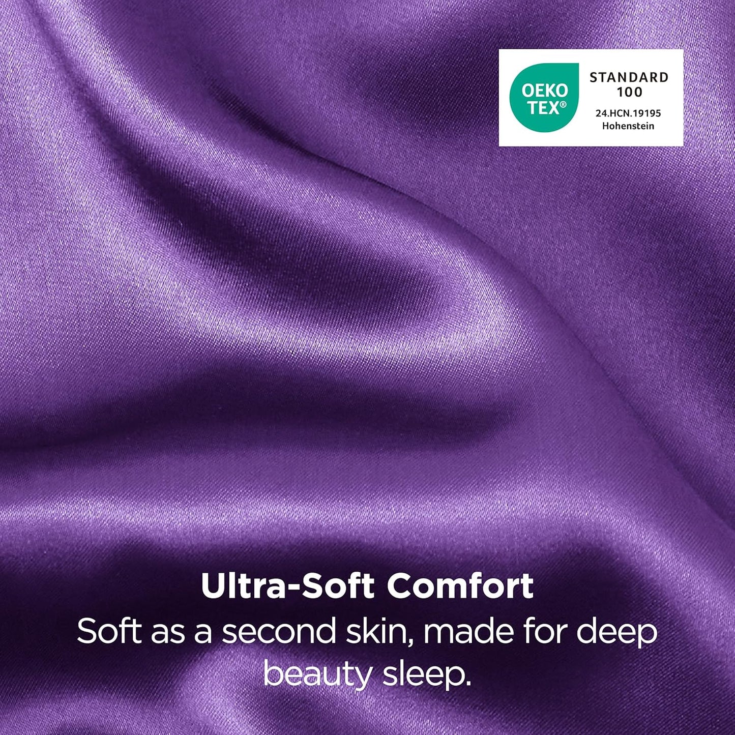 Bedsure King Size Satin Pillowcase Set of 2 - Purple Silky Pillow Cases for Hair and Skin with Envelope Closure, Similar to Silk Pillow Cases, Gifts for Women Men, 20x36 Inches, 2pcs