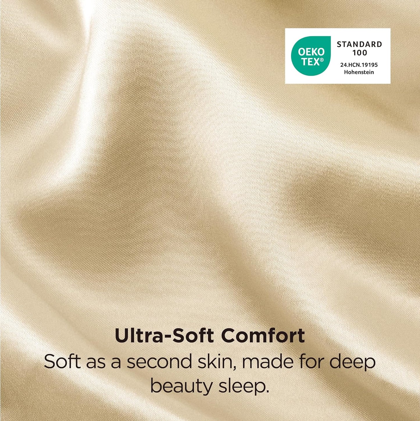 Bedsure King Size Satin Pillowcase Set of 2 - Champagne Gold Silky Pillow Cases for Hair and Skin with Envelope Closure, Similar to Silk Pillow Cases, Gifts for Women Men, 20x36 Inches, 2pcs