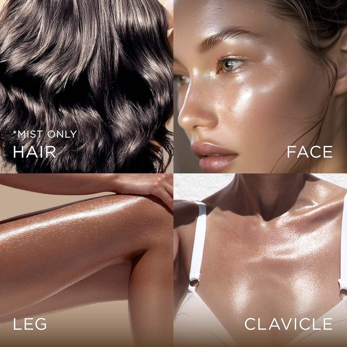 Absolute New York - Silk Glow Shimmer Mist Glow, Radiant, Shimmer Body & Face & Hair, Shea Butter, Coconut Oil, Vitamin E (SBGS12 Majestic Gold Mist, 3.4 fl oz)