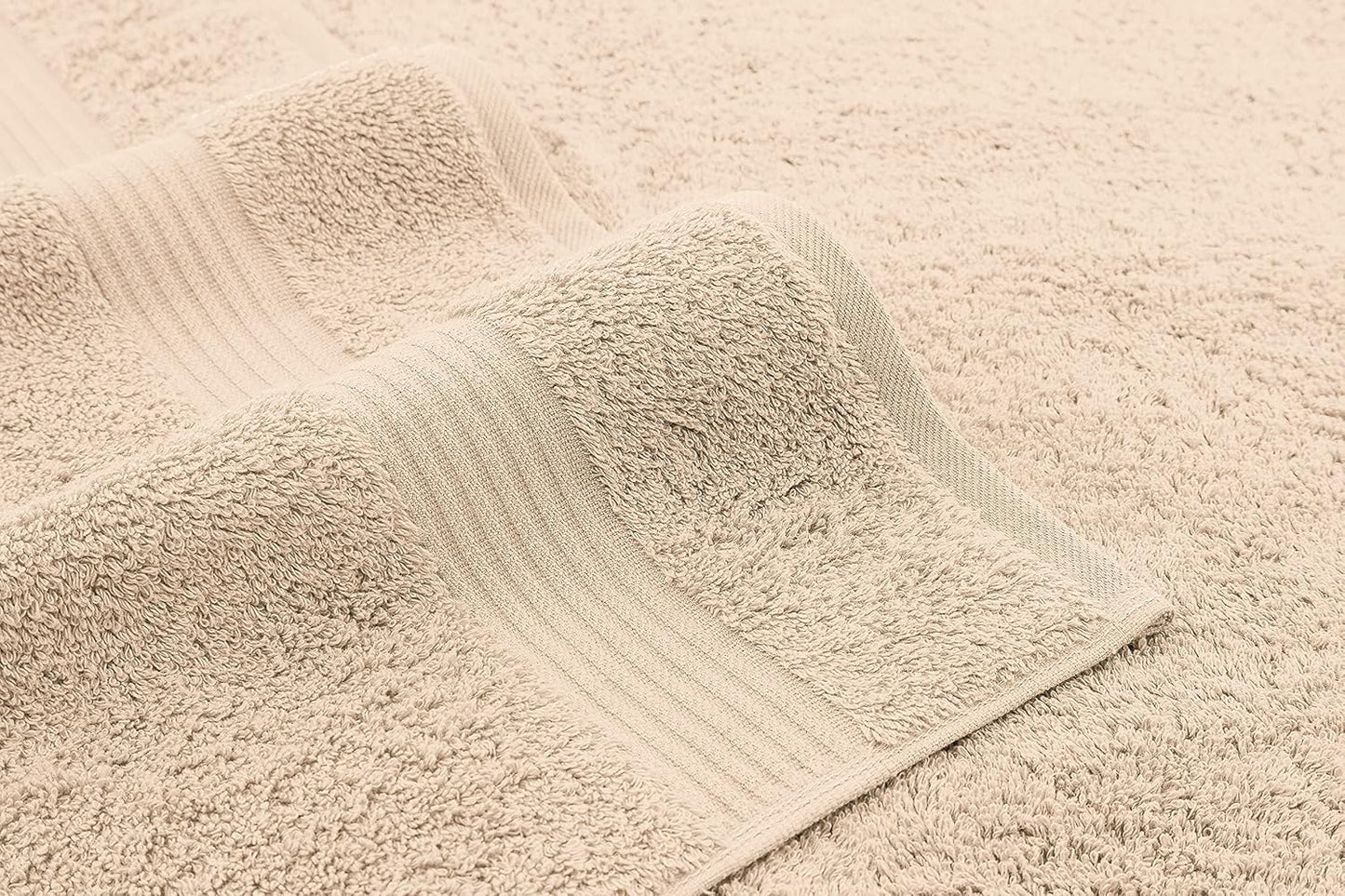 American Veteran Towel, Hand Towels for Bathroom Set of 4, 100% Cotton Turkish Hand Towel Sets, Soft Hand Face Towels, Beige Hand Towels