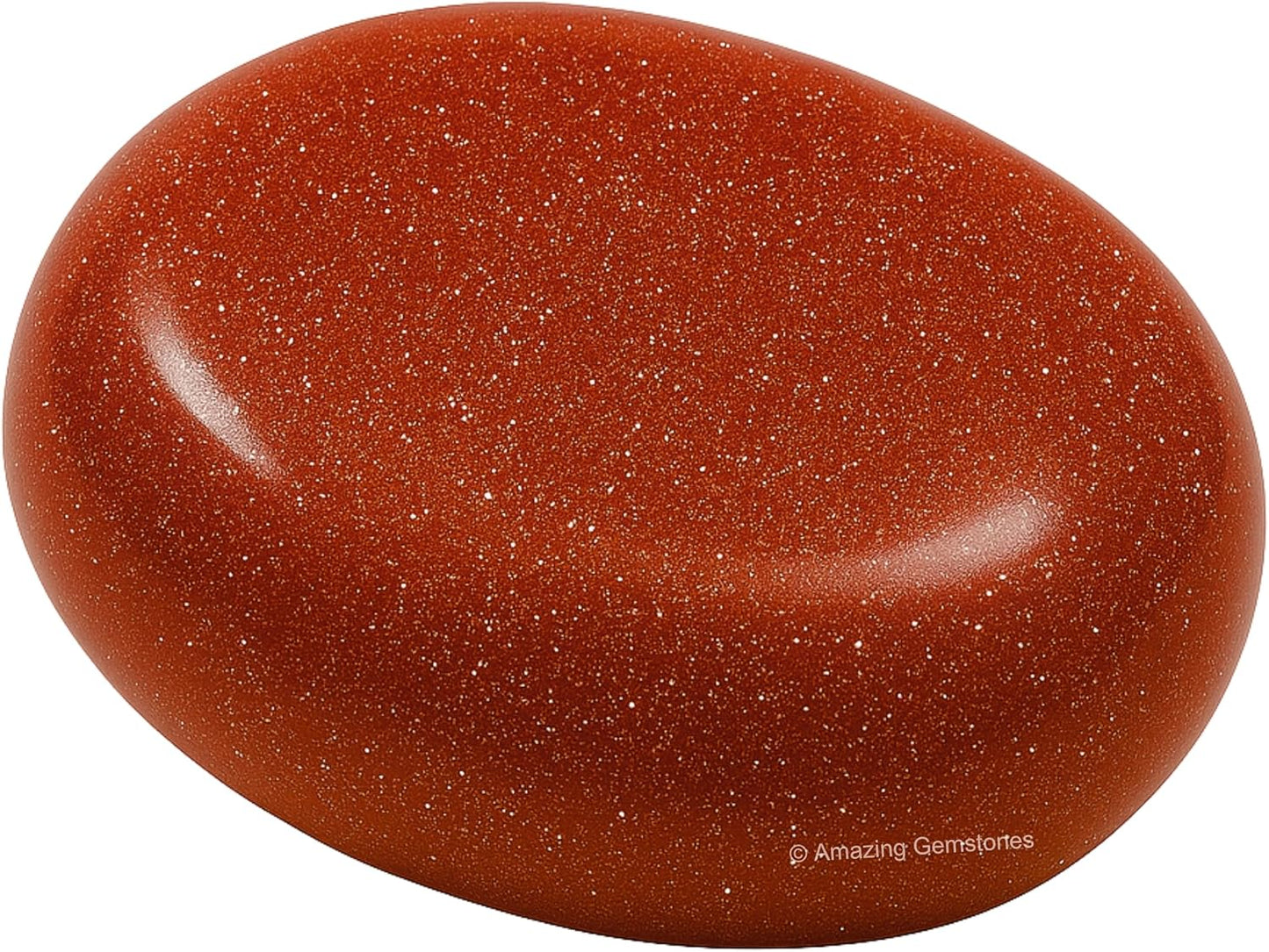 Amazing Gemstone Red Goldstone Crystals and Healing Stones - Large Palm Stone Crystals Piedra - Crystal for Good Luck, Balanced Positive Energy, Meditation - Unique Stocking Stuffers Gifts for Women