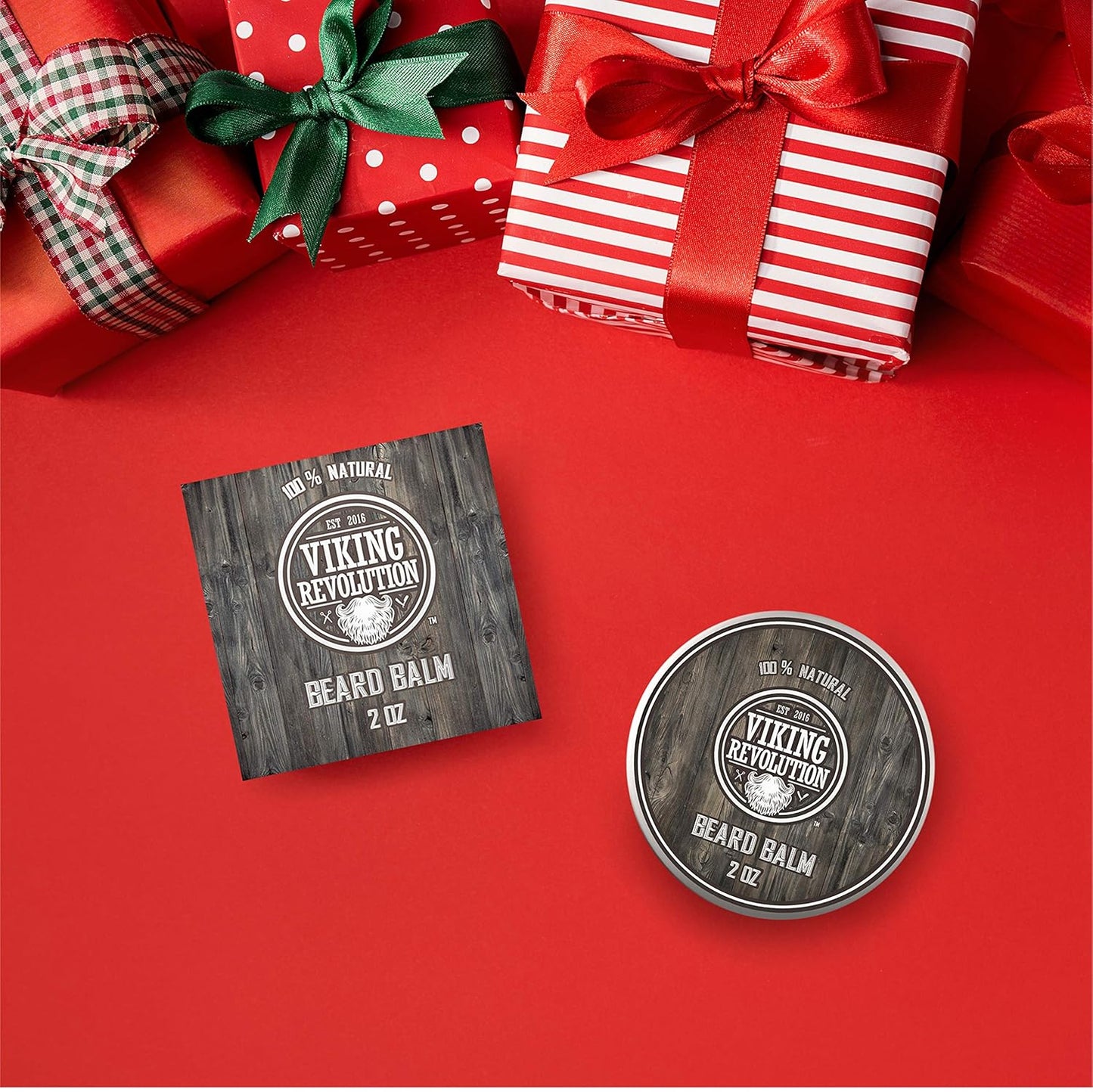 Viking Revolution BEST DEAL Beard Balm with Argan Oil & Mango Butter - Styles, Strengthens & Softens Beards & Mustaches - Citrus Scent Leave in Conditioner Wax for Men