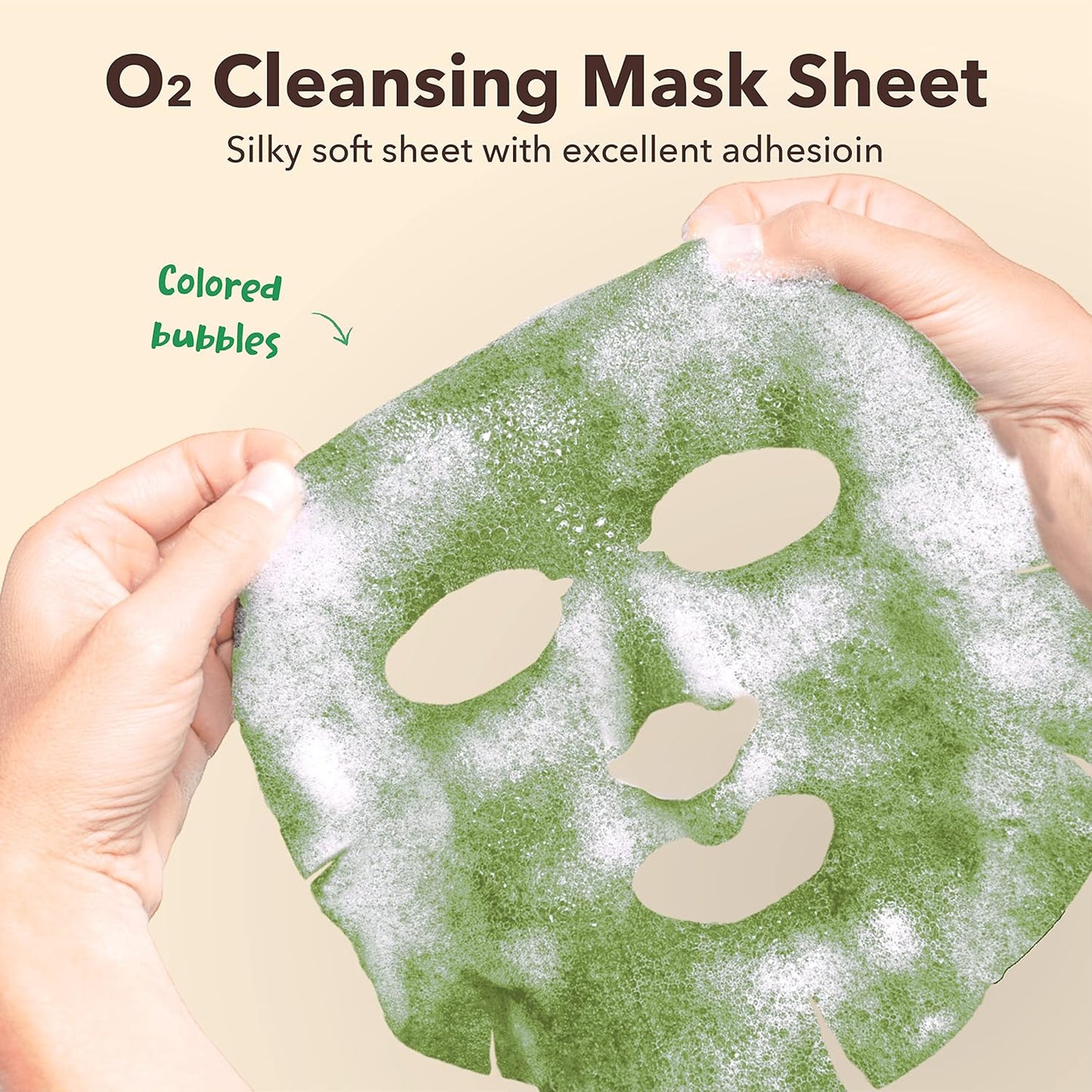 PUREDERM Deep Purifying Green O2 Bubble Mask 0.88oz x 5ea / Korean beauty/Bubble mask/Cleansing foam/Cleanser/Purifying mask/Green tea mask/Face toxin