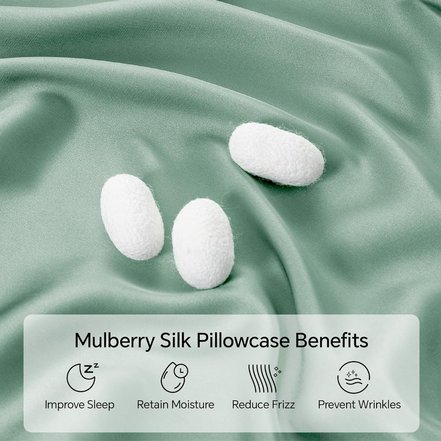 INFIIXSO Mulberry Silk Pillow Case King Size, Silk Pillowcase with Hidden Zipper 20"x36", Extraordinary Smooth and Soft Pillow Cases for Hair and Skin(Mint Green, 1 Pack)