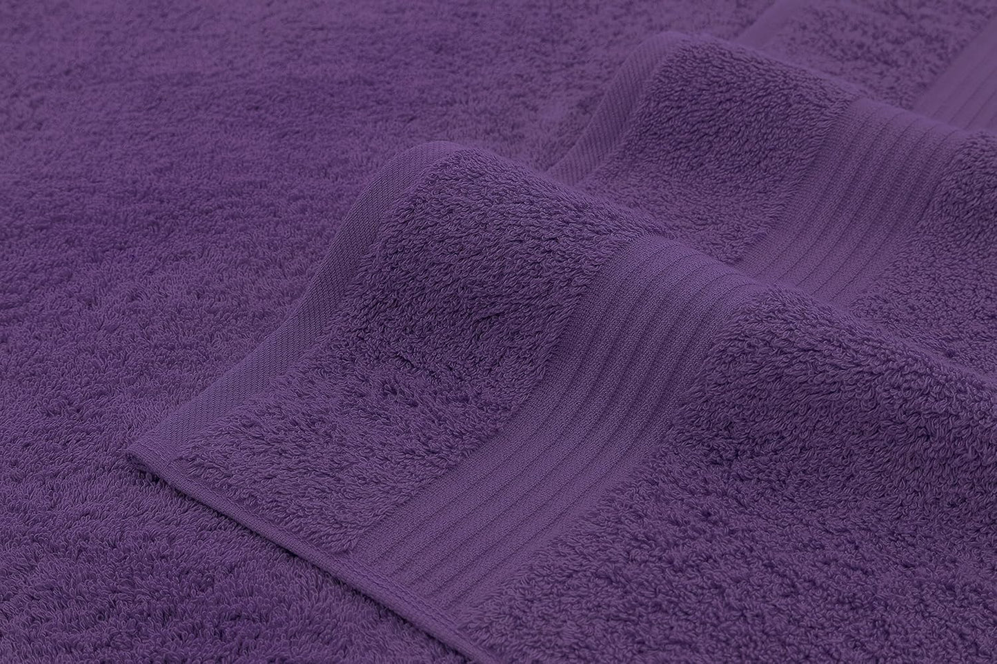 American Veteran Towel, 100% Cotton Turkish 6 Piece Towel Set, Luxury Towels Set of 6 for Bathroom Essentials, 2 Bath Towels 2 Hand Towels 2 Washcloths, Purple