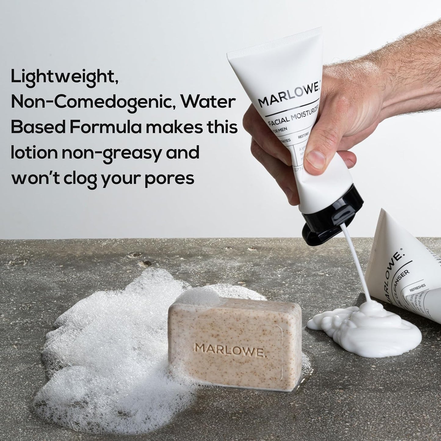 MARLOWE. No. 123 Facial Moisturizer 6 oz, Daily Face Lotion with Aloe Vera & Green Tea Extract, Hydrates, Nourishes, Restores & Soothes, Lightweight, Non-Greasy, Fresh Aloe Citron Scent