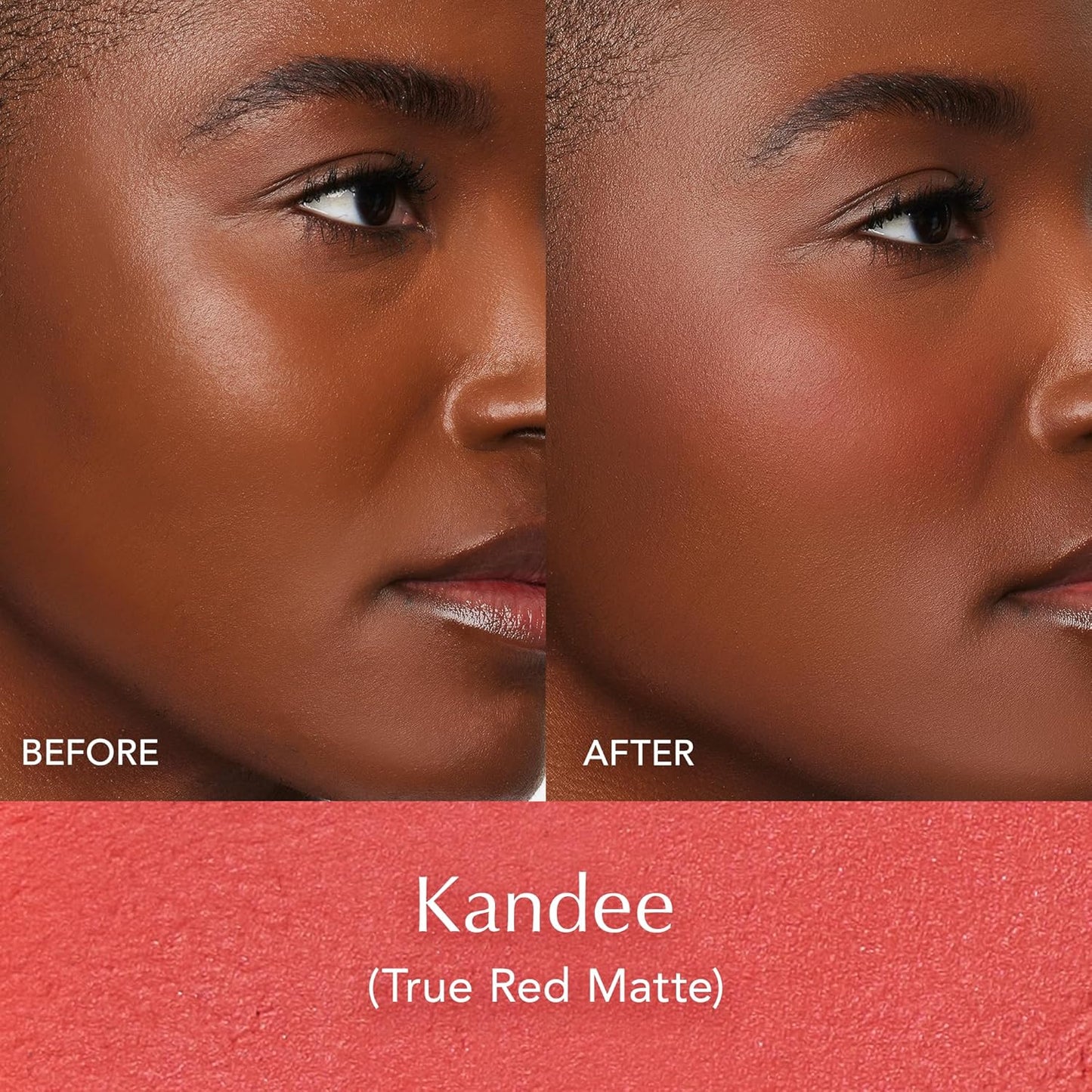 Thrive Causemetics Triple Threat Color Stick: Cream Blush Stick with Vitamin E, Evening Primrose Oil, Waterproof Smudge Proof Face Makeup Formula, Kandee (True Red Matte)