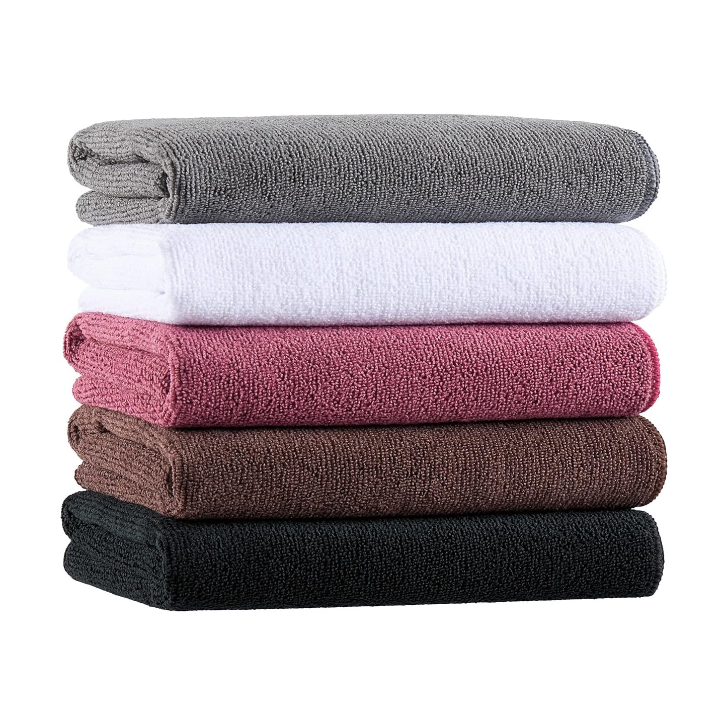 Arkwright Bleach Proof Salon Towels Bulk - Pack of 24 - Ultra Soft, Gentle Microfiber, Highly Absorbent & Quick Dry Spa Facial Towel for Hair Stylist, Nail Shop, and Esthetician, 16 x 27 in, Brown