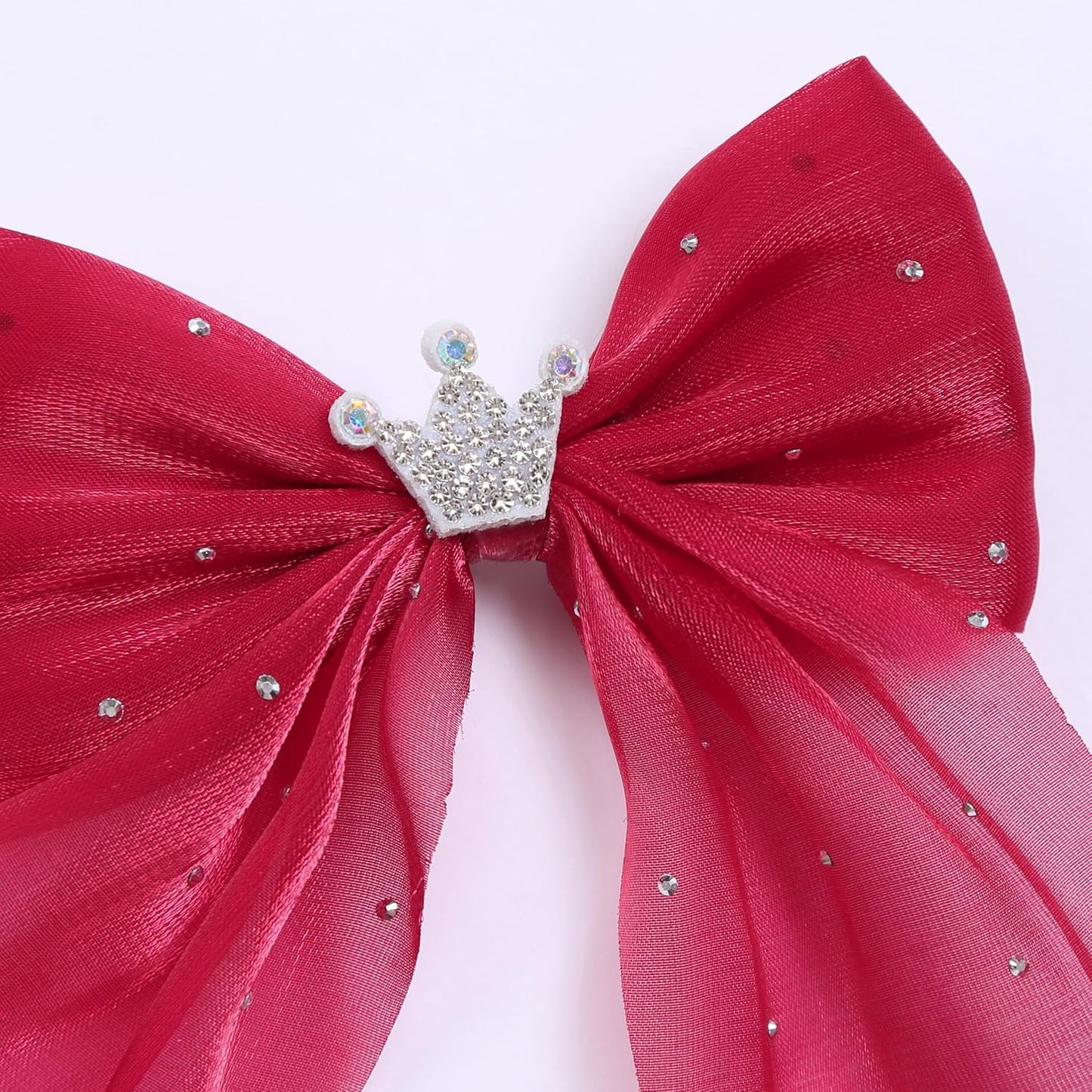 Elegant Hair Bow Set Sweet Styles with Crystal and Pearl Accents Fashion Hair Clips for Girls (Brown/Burgundy/Navy Blue1)