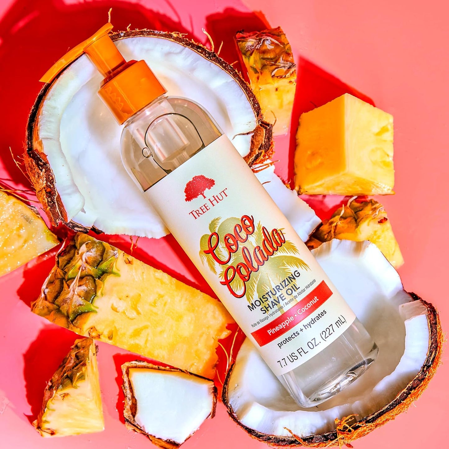 Tree Hut Coco Colada Moisturizing Shave Oil, Gel-to-Oil Formula, Ultra Hydrating Barrier for a Close, Smooth Shave, For All Skin Types, 7.7 fl oz