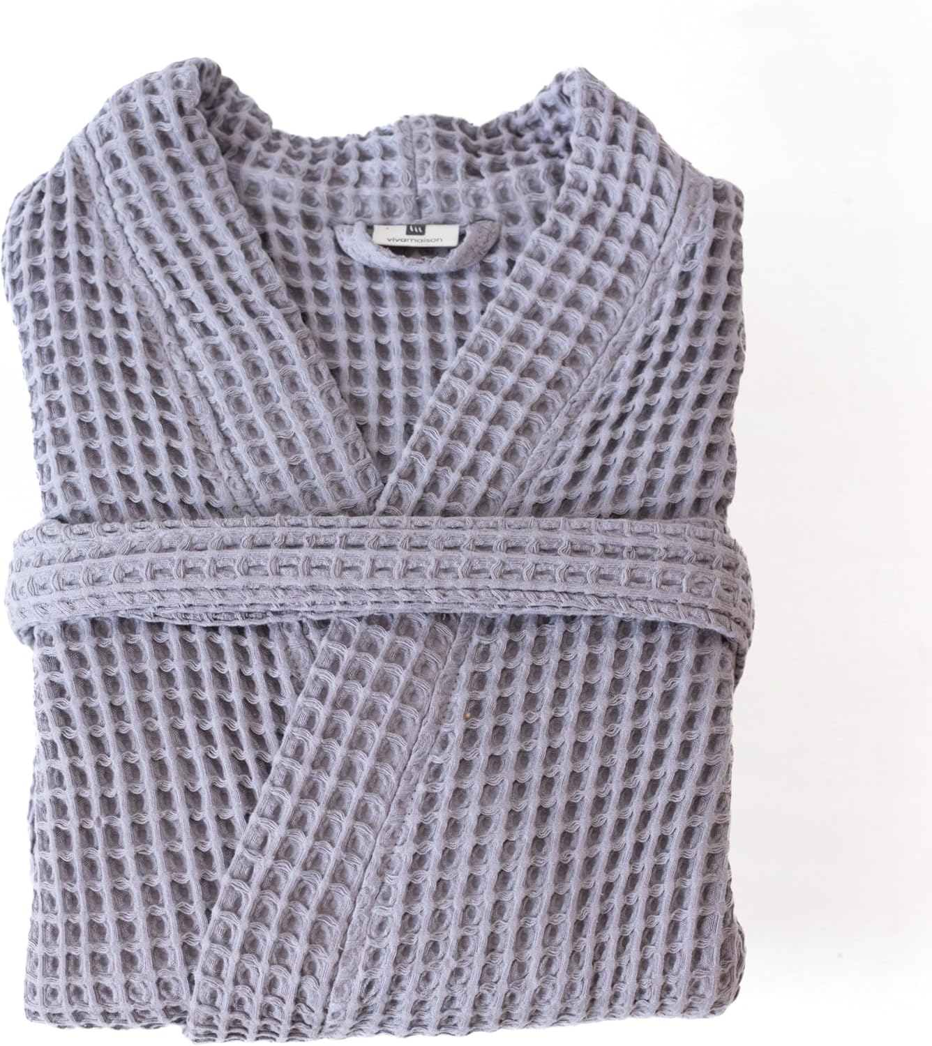 Womens Kimono Waffle Robe - Lightweight 100% Turkish Cotton Housecoat for All-Day Lounging - Bathrobe for Shower