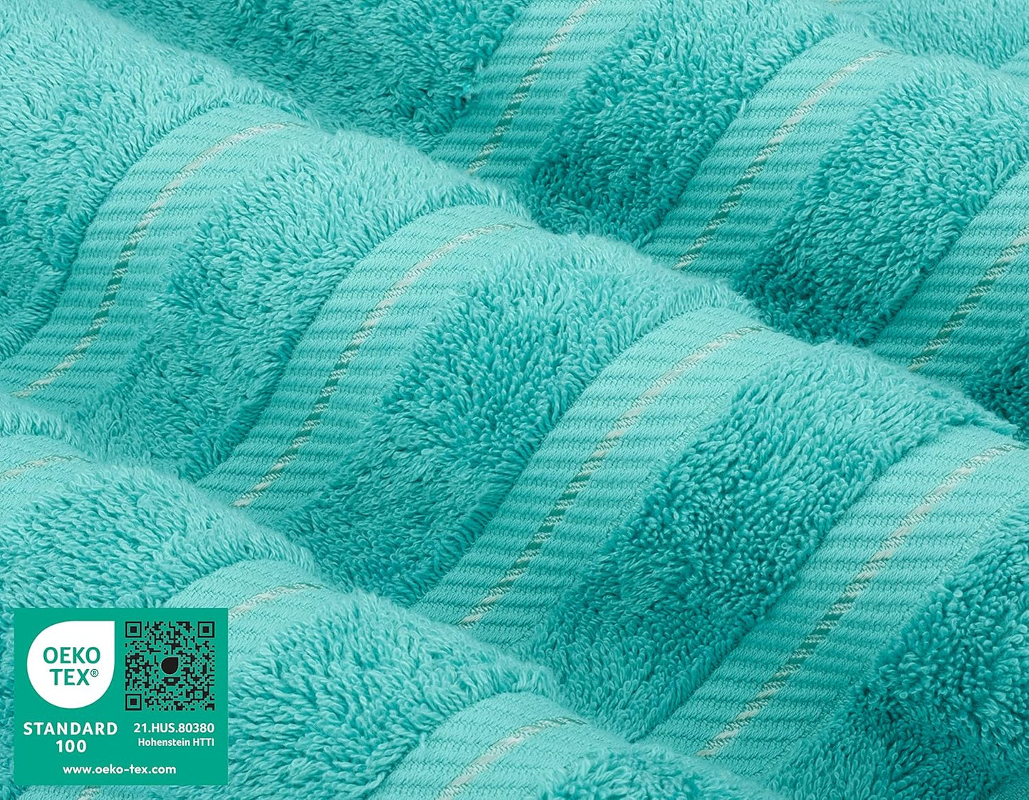 American Soft Linen Luxury Hand Towels for Bathroom, 600 GSM 100% Cotton Turkish 4 Piece Hand Towel Set, 600 GSM Hand Face Towels for Kitchen, Turquoise Blue Hand Towels