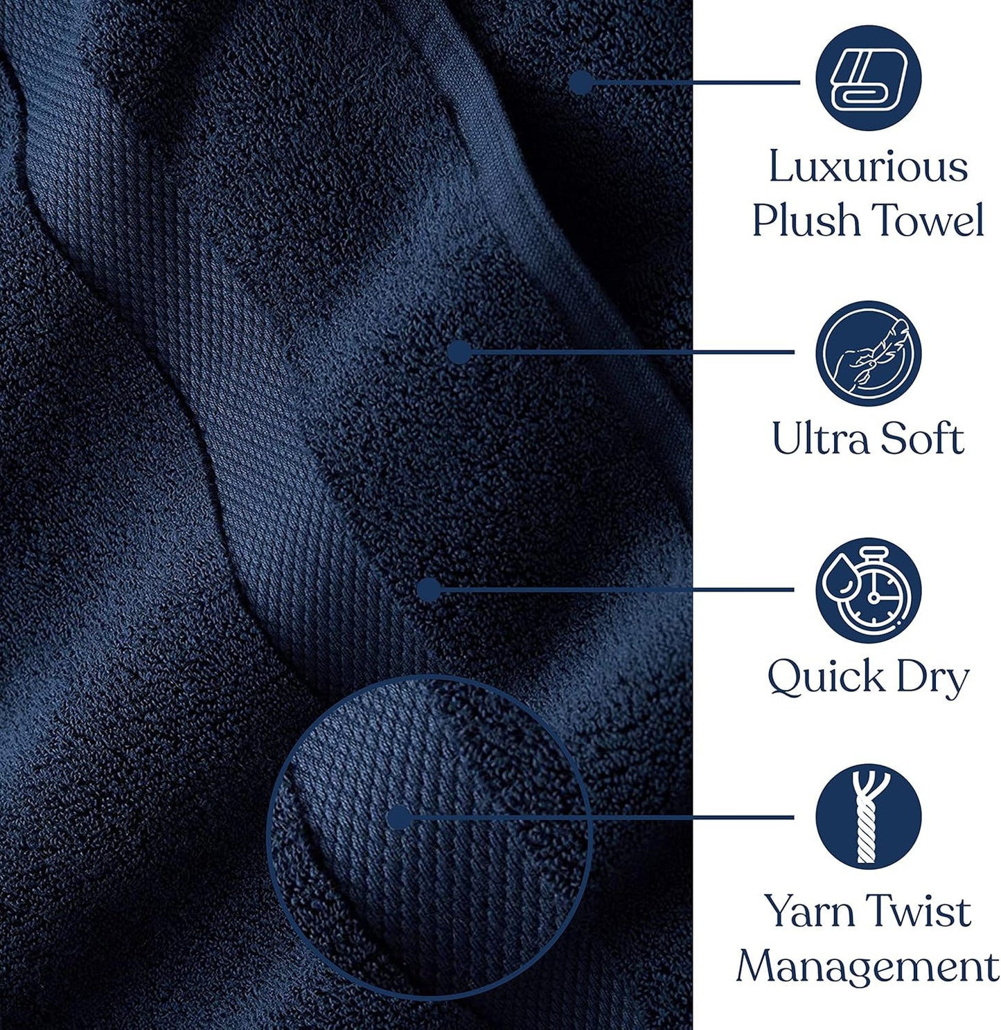 Delara Organic Cotton Luxuriously Plush Bath Towel 20 Piece Set|GOTS & Oeko-TEX Certified|Premium Hotel Quality Towels|Feather Touch Technology|650 GSM Long Staple|Soft, Quick Dry & Ultra-Absorbent