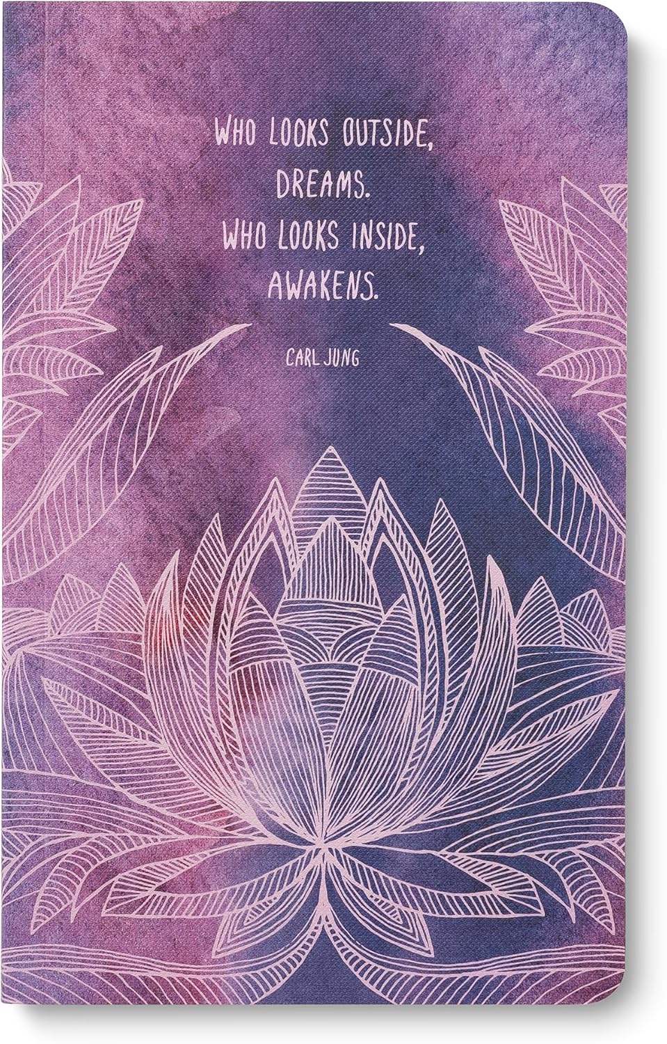 Compendium Softcover Journal – “Who looks outside, dreams. Who looks inside, awakens.”— A Write Now Journal with 128 Lined Pages, 5" W x 8" H