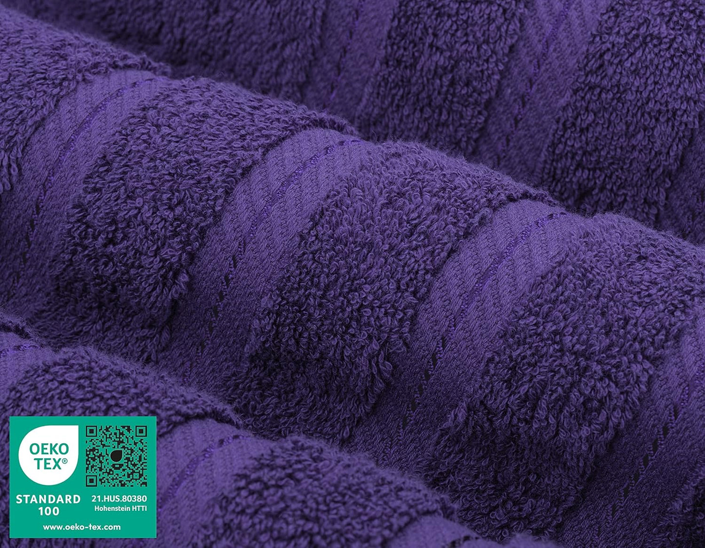 American Soft Linen Luxury Hand Towels for Bathroom, 600 GSM 100% Cotton Turkish 4 Piece Hand Towel Set, 600 GSM Hand Face Towels for Kitchen, Purple Hand Towels