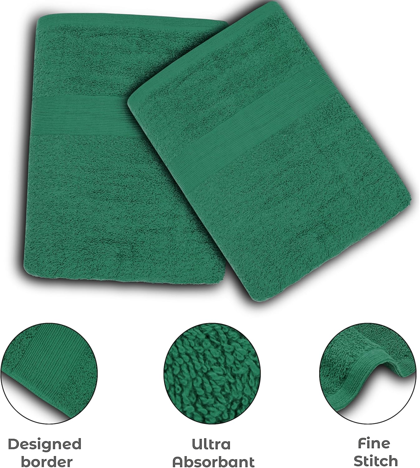 Softolle Luxury Bath Towels Set of 4 (27” x 54”) | Towels for Bathroom | Super Soft | Highly Absorbent Towels for Home, Spa, Gym (Dusty-Green)