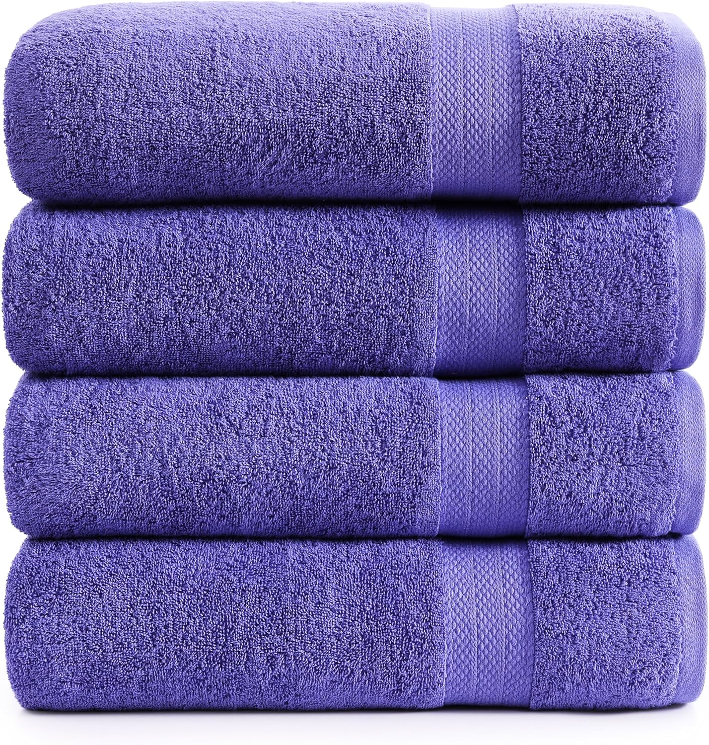 LANE LINEN 100% Cotton 4 Pack Bath Sheets (35"x66") - Ring Spun, Extra Large Cotton Bath Towels Set - Quick Dry, Soft & Absorbent Oversized Towel Set - Remains Soft After Multiple Washes - Blue Irish