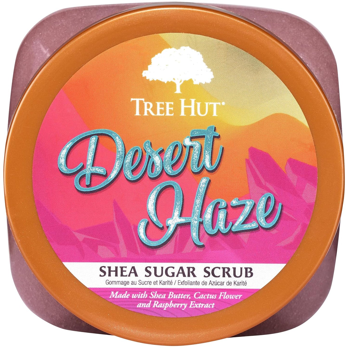 Tree Hut Desert Haze Shea Sugar Scrub, Exfoliating, Hydrating & Moisturizing Body Scrub with Shea Butter & Nourishing Essential Oils, Smooth & Soften Skin, 18 oz