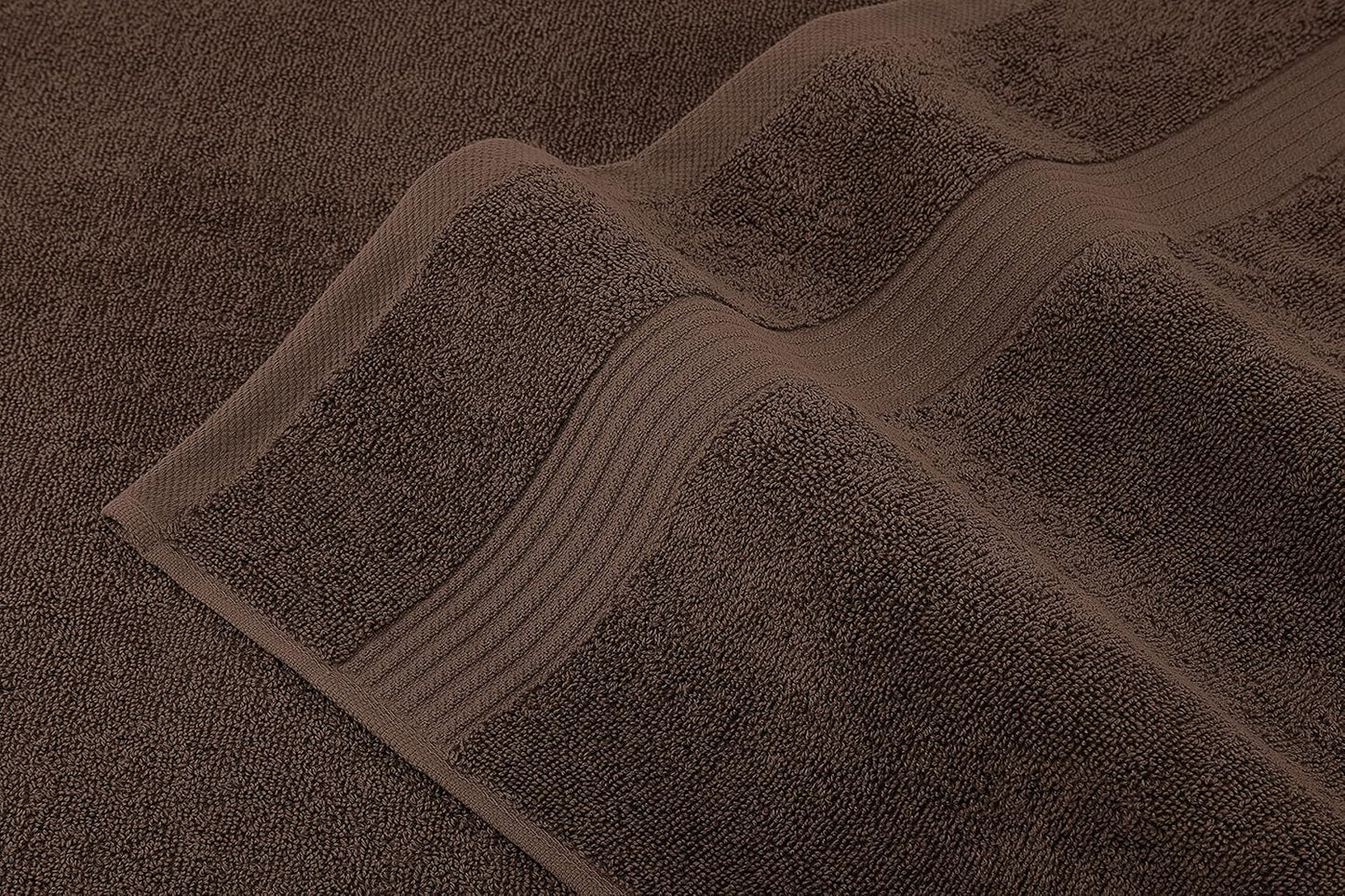 American Veteran Towel, 100% Cotton Turkish 6 Piece Towel Set, Luxury Towels Set of 6 for Bathroom Essentials, 2 Bath Towels 2 Hand Towels 2 Washcloths, Brown