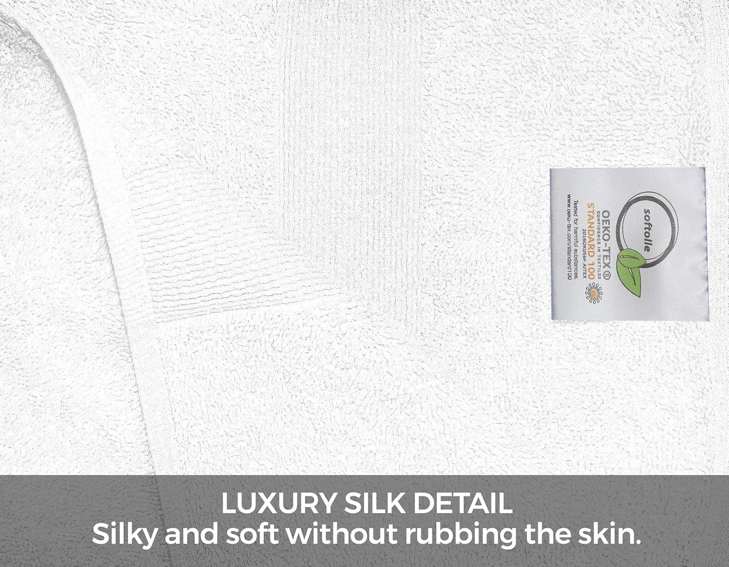 Softolle Luxury 8 Piece Towel Set, 2 Bath Towels 2 Hand Towels 4 Washcloths, Towels for Bathroom, Home, Spa & Gym - Highly Absorbent (White)