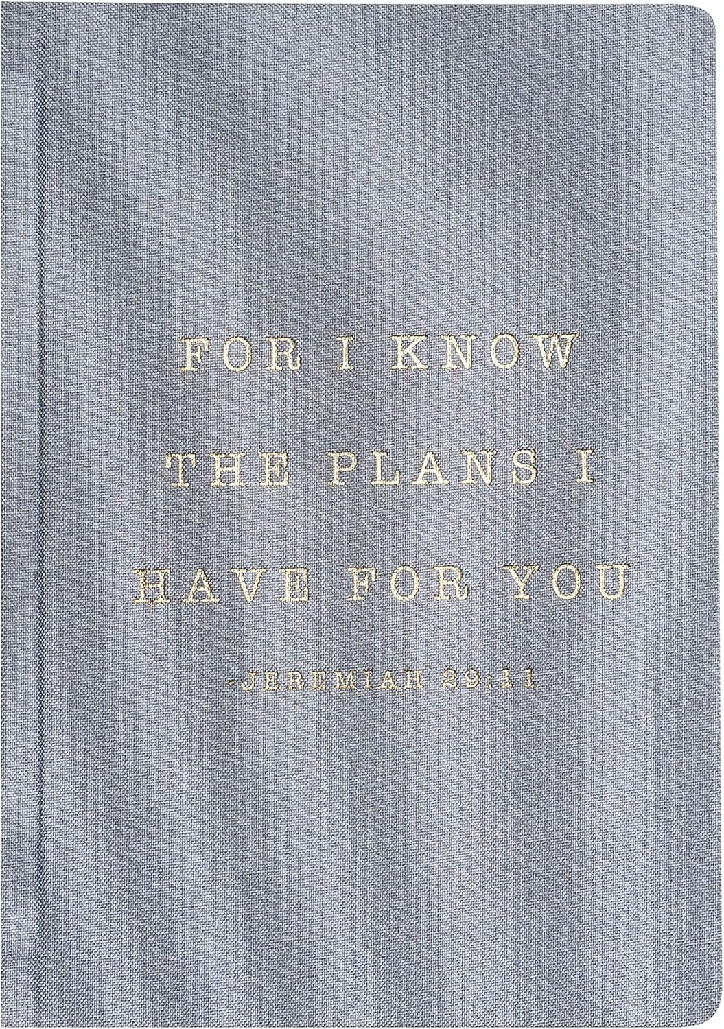 Sweet Water Decor Cute Motivational Lined Composition Notebook for Women, 100 Ruled Pages for Writing, Diary with Fabric Inspirational Cover (For I Know The Plans I Have For You)